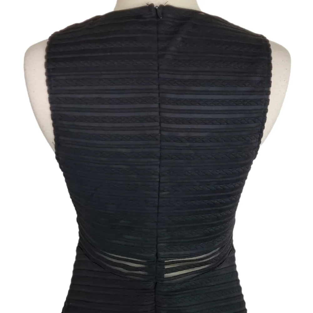 Lulus Dress Black Ribbed Sleeveless Flirty Fit and Flare Waist Detail Sz S - Picture 10 of 14